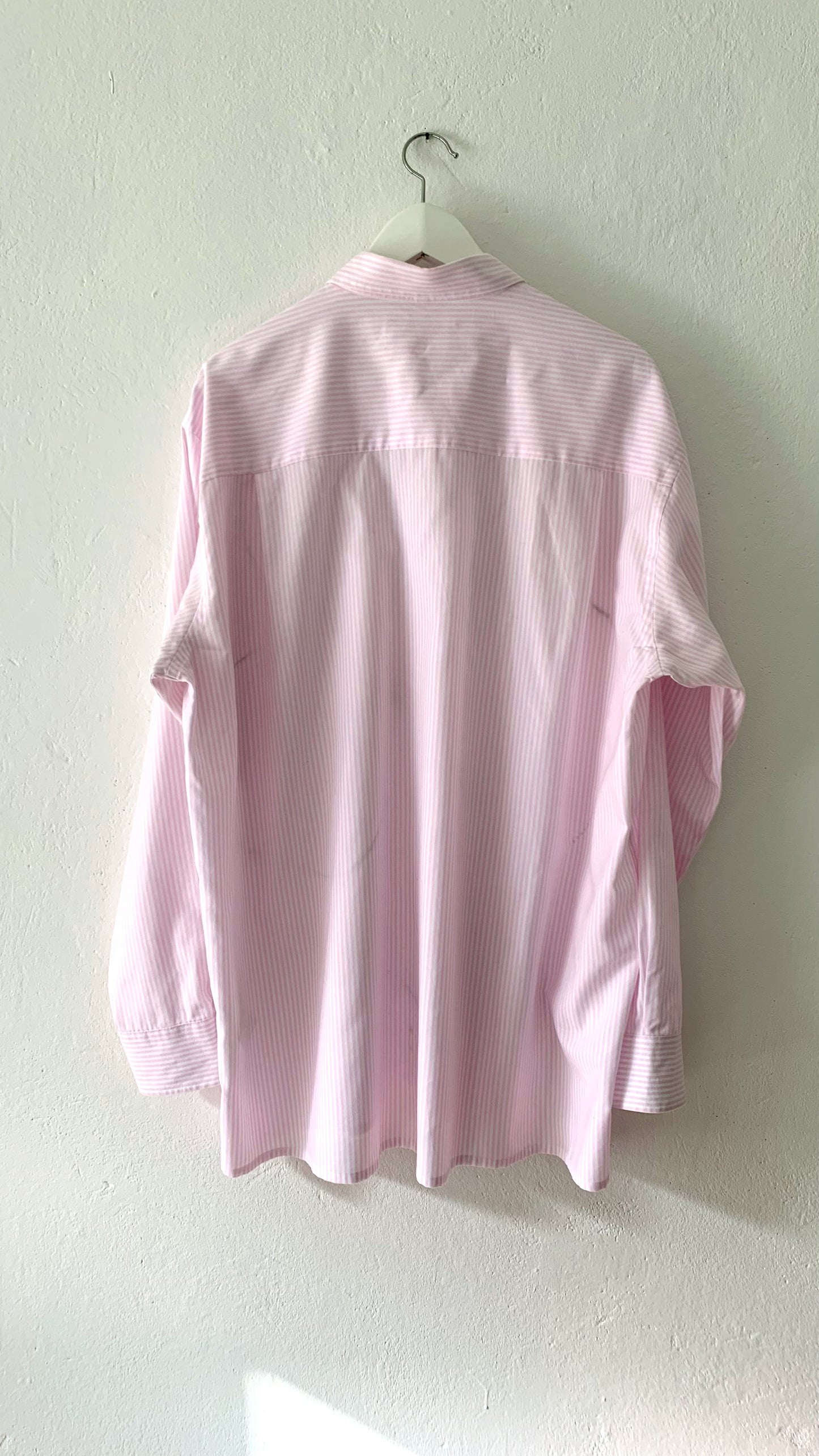 Pink Striped Shirt with Big Flower